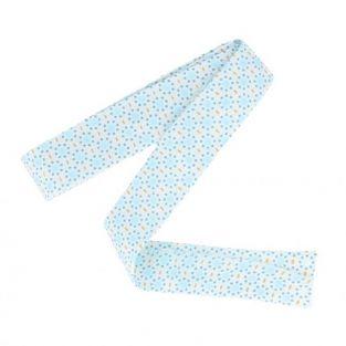 Sesgo de costura 3 m x 20 mm - círculos azul claro