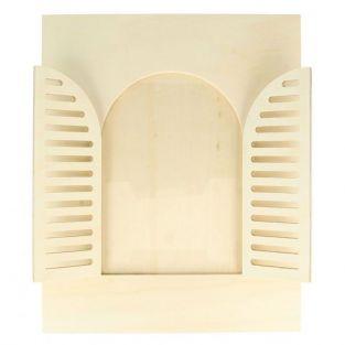 Cadre à photo bois 22 x 27 cm - Fenêtre arrondie