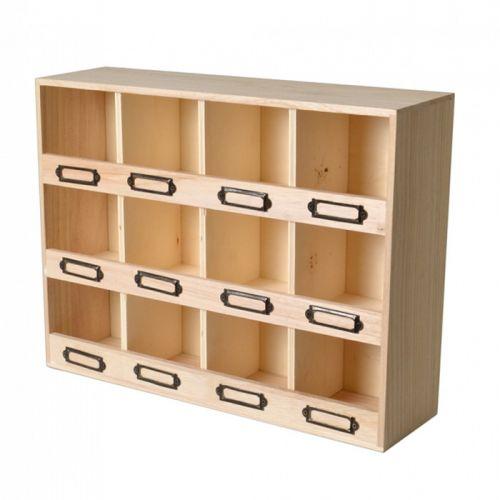 Casier de rangement en bois 12 emplacements Casier de rangement en bois 12 emplacements