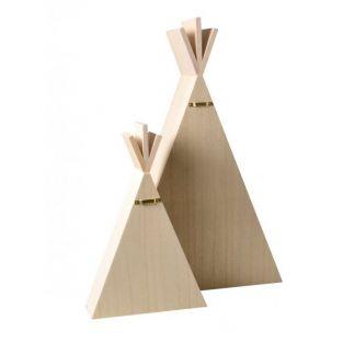 2 étagères en bois Tipi - 45 et 26 cm