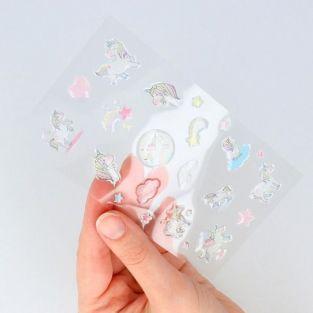 23 stickers epoxy Arc-en-ciel