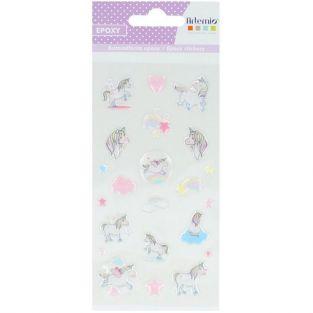 23 epoxy stickers - Rainbow