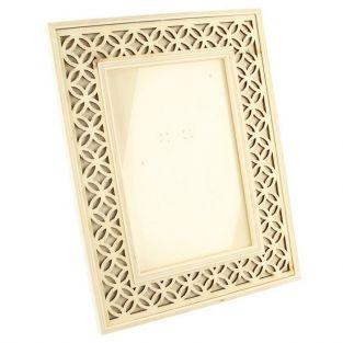 Wooden picture frame 16 x 21 cm - openwork outline