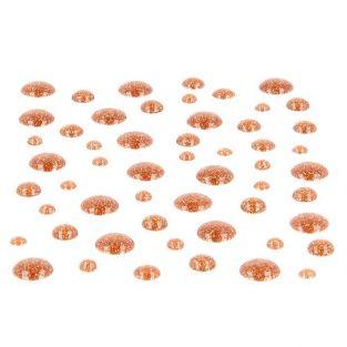 54 gouttes en émail - Cuivre à paillettes