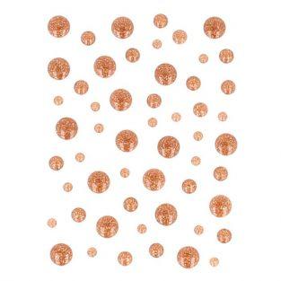 54 gouttes en émail - Cuivre à paillettes