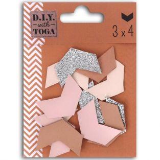 12  faux leather herringbones - beige-brown