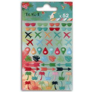 52 Epoxy Stickers - Tropical Paradise