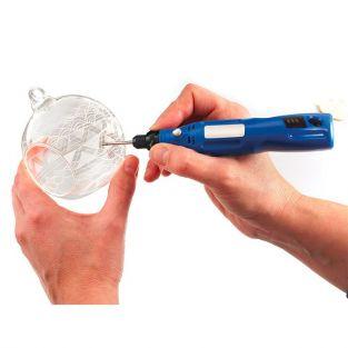 Glass Engraver + 10 engraving accessories