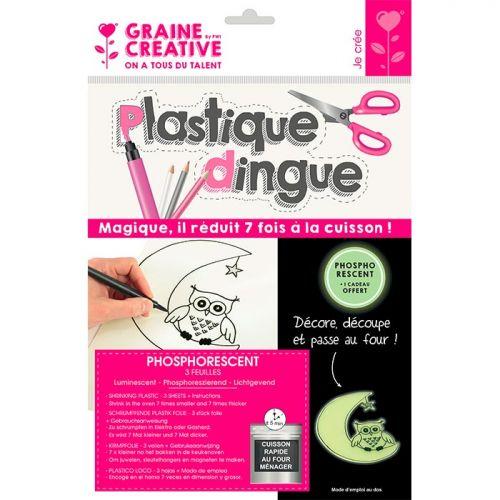 Shrink plastic kit 3 sheets 26 x 20 cm - Phosphorescent Shrink plastic kit 3 sheets 26 x 20 cm - Phosphorescent