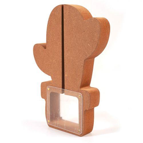 Tirelire Cactus en bois MDF 25 x 18 x 3 cm Tirelire Cactus en bois MDF 25 x 18 x 3 cm