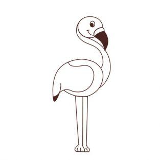Wooden stamps - Flamingo