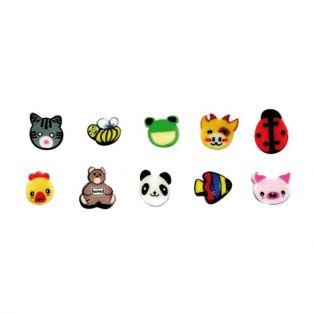 10 mini FIMO canes to slice 5 x 0.5 cm - Animals