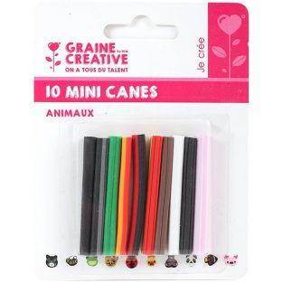 10 mini canes FIMO à trancher 5 x 0,5 cm - Animaux