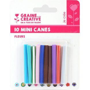 10 mini bastones de arcilla FIMO 5 x 0,5 cm - Flores