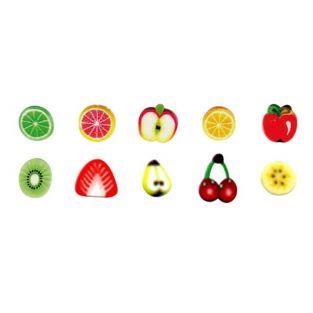 10 mini FIMO canes to slice 5 x 0.5 cm - Fruits