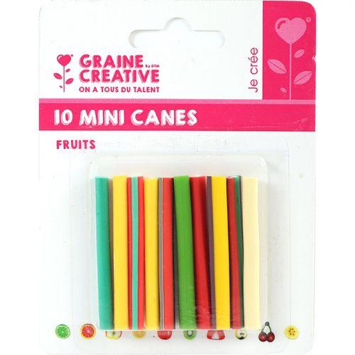 10 mini canes FIMO à trancher 5 x 0,5 cm - Fruits 10 mini canes FIMO à trancher 5 x 0,5 cm - Fruits