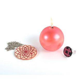 Metallic effect powder for FIMO clay - Coral red