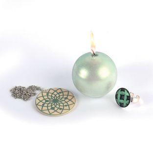 Metallic effect powder for FIMO clay - Emerald green
