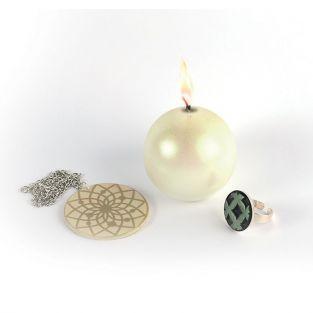 Poudre effet métallique pour pâte FIMO - Jade