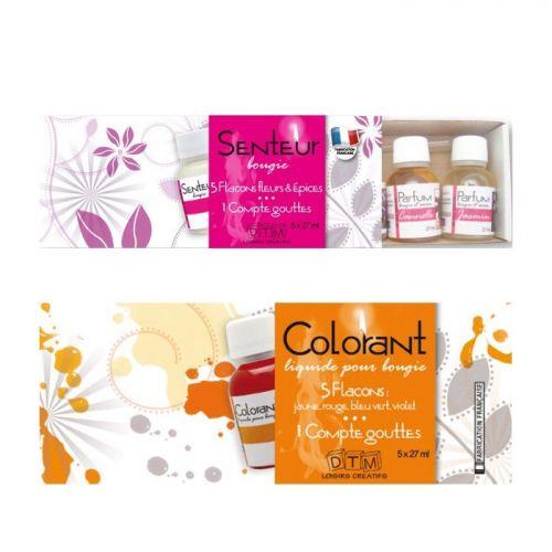 Coffret 5 colorants & 5 arômes d'épices pour bougies Coffret 5 colorants & 5 arômes d'épices pour bougies