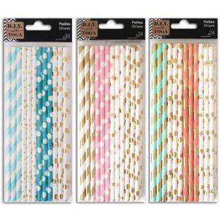 72 paper straw - bright designs