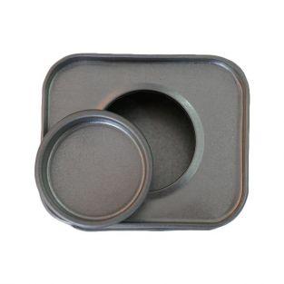 2 small rectangular metal boxes 6 x 5 x 4 cm