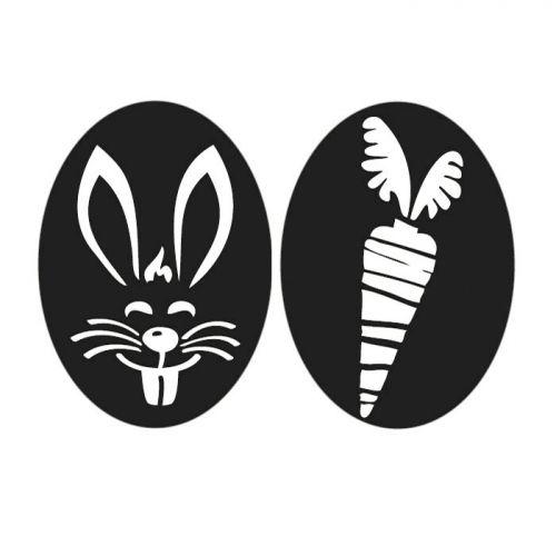 Tampons caoutchouc pour savon à faire soi-même x 2 - Lapin & carotte Tampons caoutchouc pour savon à faire soi-même x 2 - Lapin & carotte