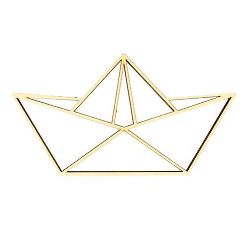 Silhouette en bois MDF - Bateau en origami Silhouette en bois MDF - Bateau en origami