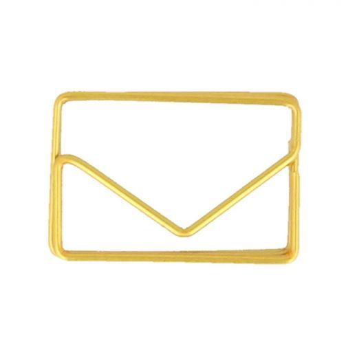 6 gold envelopes paper clips 3 x 2 cm 6 gold envelopes paper clips 3 x 2 cm