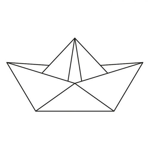 Tampon bois 6,6 x 3,7 cm - Bateau origami Tampon bois 6,6 x 3,7 cm - Bateau origami