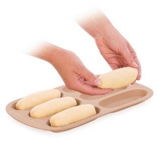 Moule petits pains silicone 6 empreintes 14 x 5,5 cm