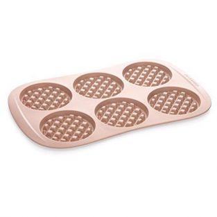 Moule à gaufres silicone 6 empreintes Ø 9,5 cm