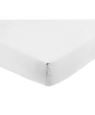Drap housse en coton bio 140 x 200 cm - Blanc