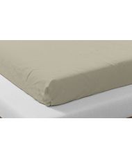 Drap housse en coton bio 140 x 200 cm - Beige
