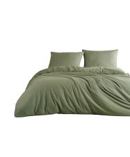 Parure de lit unie 240 x 220 cm - Vert