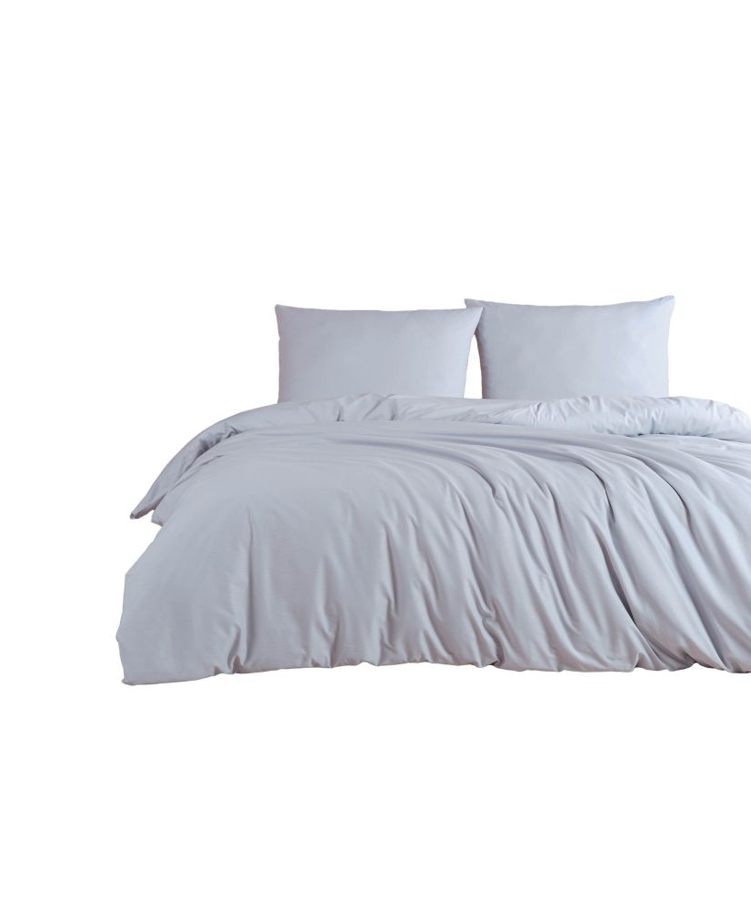 Parure de lit unie 240 x 220 cm - Gris Parure de lit unie 240 x 220 cm - Gris