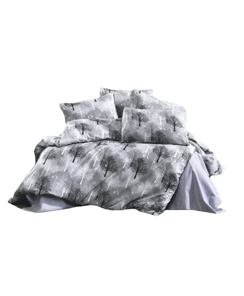Parure de lit TREE 240 x 220 cm - Gris Parure de lit TREE 240 x 220 cm - Gris