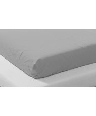 Drap housse en coton bio 90 x 200 cm - Argenté