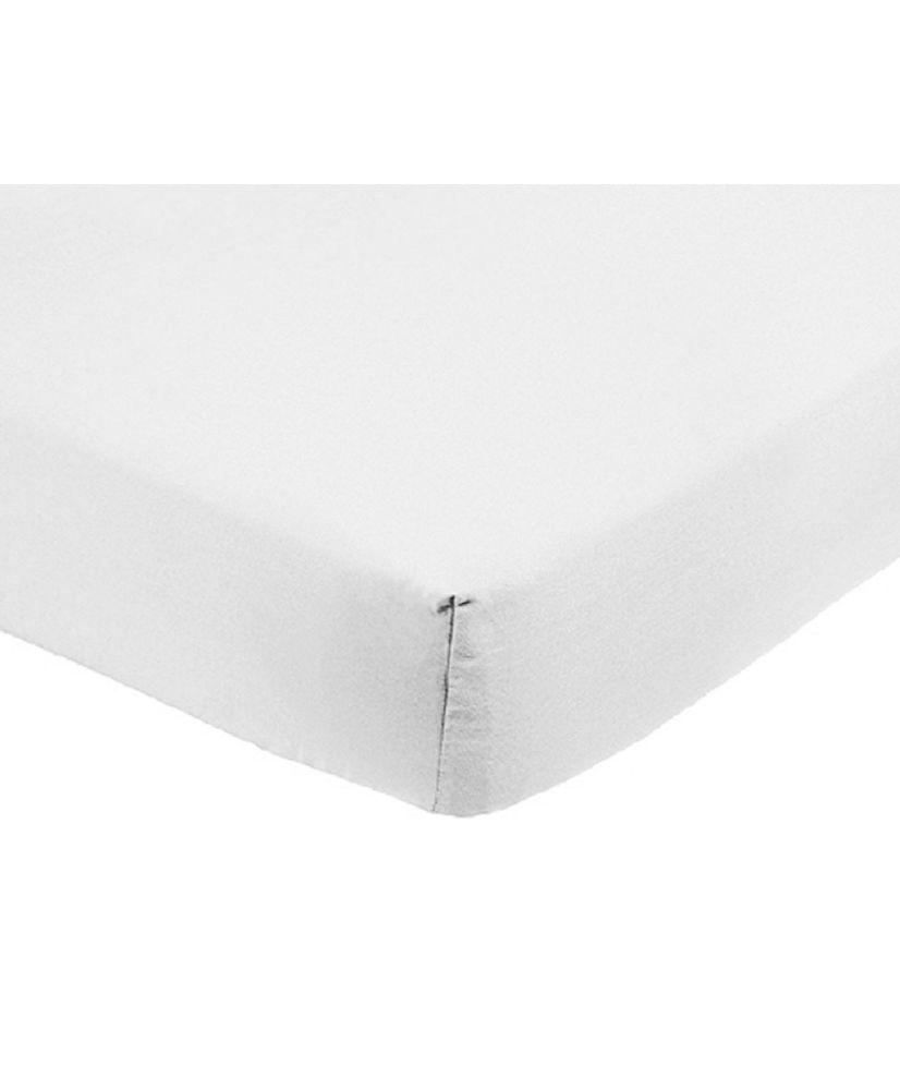 Drap housse en coton bio 90 x 200 cm - Blanc Drap housse en coton bio 90 x 200 cm - Blanc