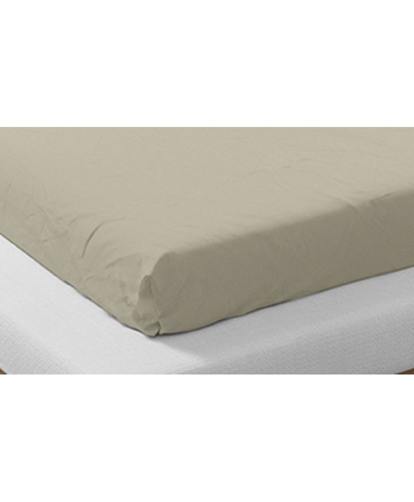 Drap housse en coton bio 140 x 200 cm - Beige Drap housse en coton bio 140 x 200 cm - Beige