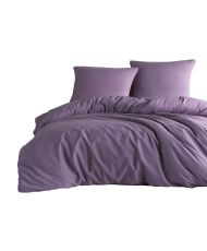 Parure de lit unie 140 x 200 cm - Violet