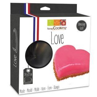 Moule à gâteau semi-rigide cœur