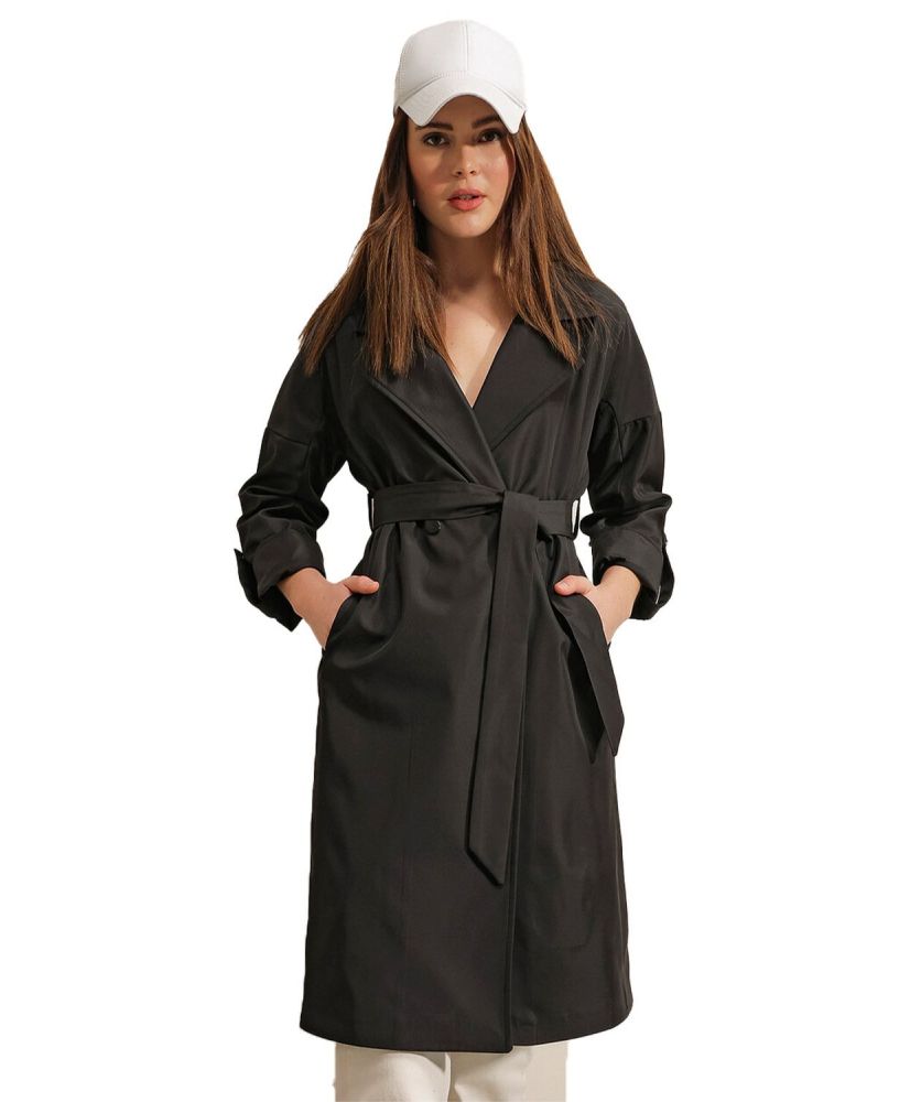 Trench à col taille 40 - Noir Trench à col taille 40 - Noir