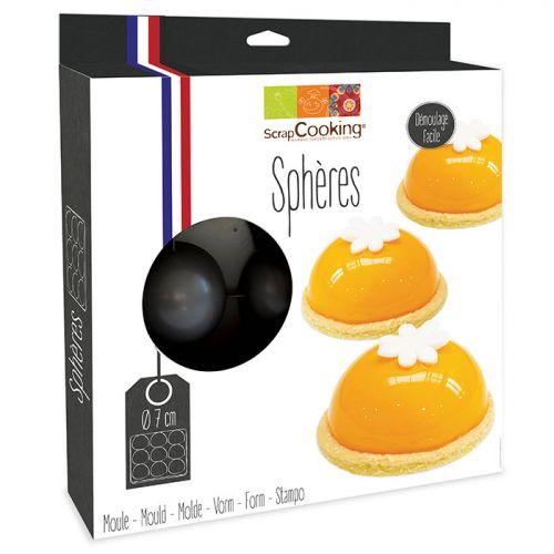 Moule à gâteau semi- rigide 9 demi-sphères Moule à gâteau semi- rigide 9 demi-sphères