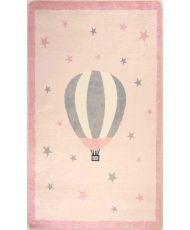 Tapis enfant MONGOLFIERE 120 x 160 cm - Rose