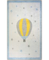 Tapis enfant MONGOLFIERE 120 x 160 cm - Bleu