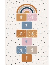 Tapis enfant Marelle 120 x 160 cm - Blanc