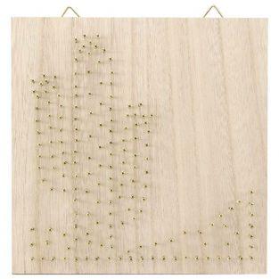 Coffret cadre en bois String Art 22 x 22 cm - Cactus