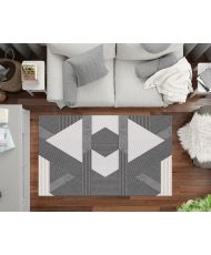 Tapis de salon ZINO 80 x 150 cm - Gris