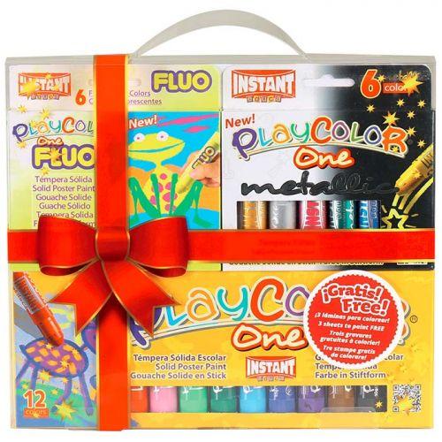 Playcolor Box 24 solid poster paint + 3 sheets to paint Playcolor Box 24 solid poster paint + 3 sheets to paint